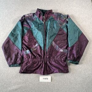 Vinatge 90s Windbreaker Jacket Westport LTD Lightweight Size Medium Purple